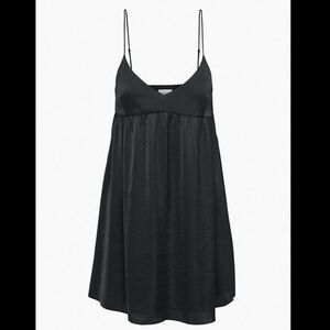 Things‎ Between Black Satin spaghetti strap babydoll dress size M